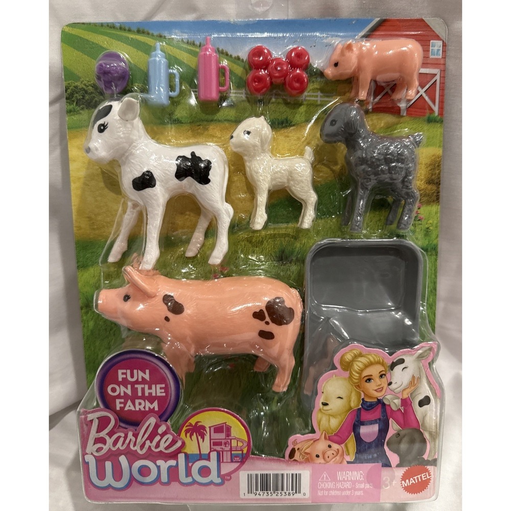 Barbie World‎ Fun On The Farm Animal Set With Accessories